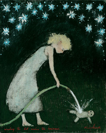 washing the doll under the heavens - giclee