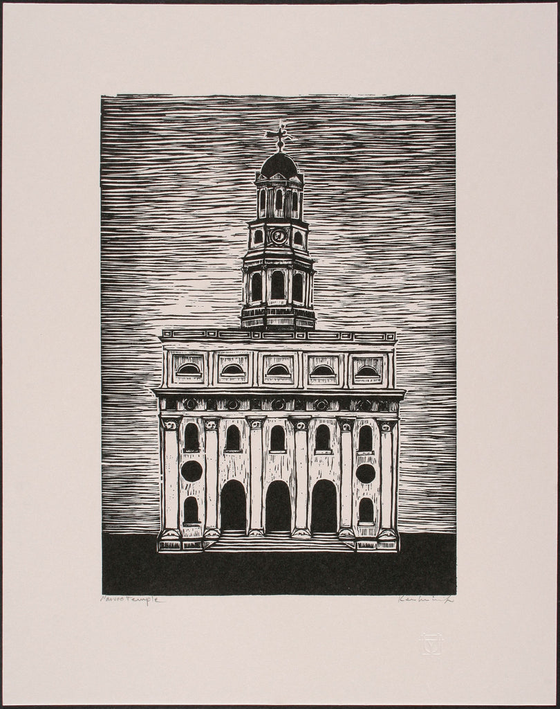 Nauvoo Temple - relief print