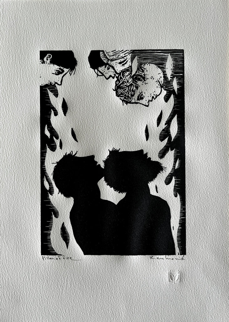 Pillar of Fire - relief print