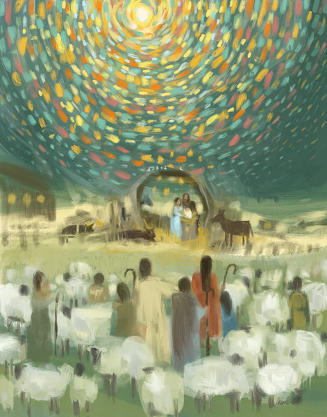 The Hopes and Fears of All the Years Are Met in Thee Tonight - print