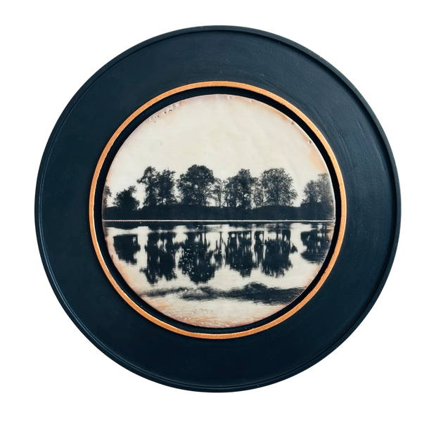 12" circle framed - original