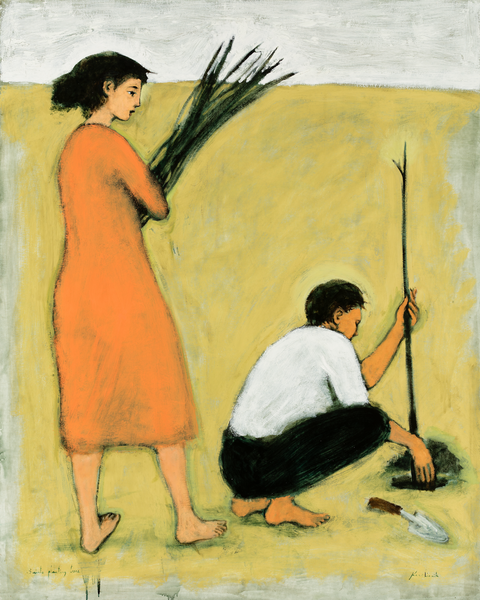 Saints planting trees - giclee