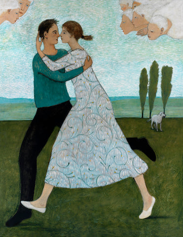 lovers running - giclee