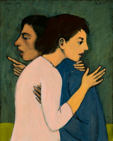 Lovers in spirited conversation- original