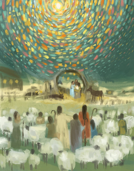 The Hopes and Fears of All the Years Are Met in Thee Tonight - print