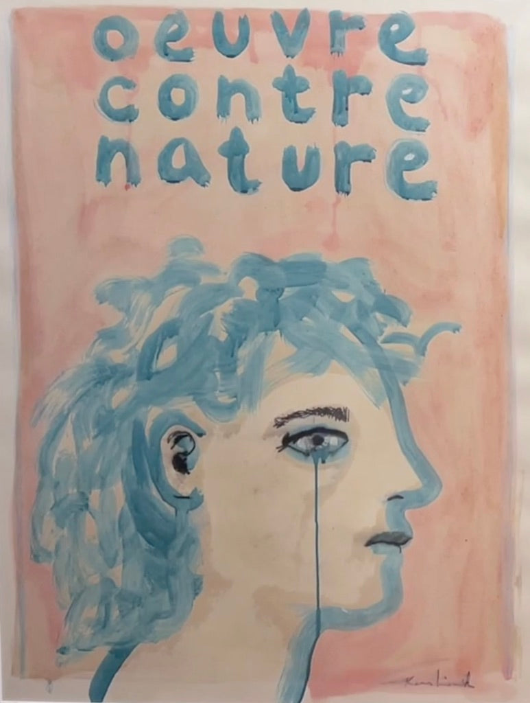 oeuvre contre nature (blue) - drawing